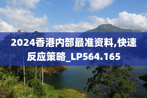 2024香港內(nèi)部最準資料,快速反應(yīng)策略_LP564.165