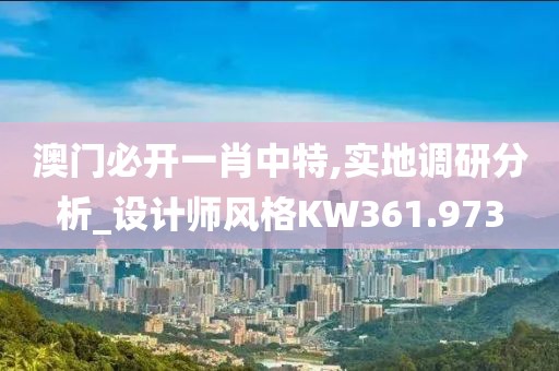 澳門必開一肖中特,實地調研分析_設計師風格KW361.973