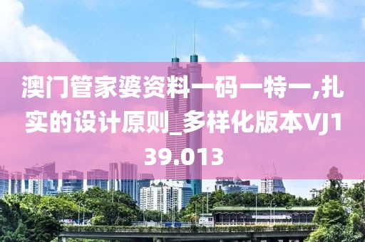 澳門管家婆資料一碼一特一,扎實的設(shè)計原則_多樣化版本VJ139.013