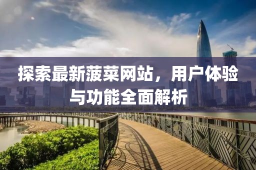 探索最新菠菜網(wǎng)站，用戶體驗與功能全面解析