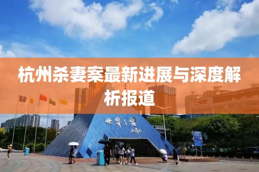 杭州殺妻案最新進(jìn)展與深度解析報(bào)道