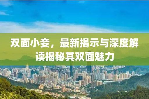 雙面小妾，最新揭示與深度解讀揭秘其雙面魅力
