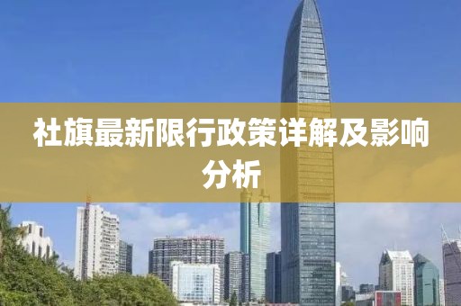 社旗最新限行政策詳解及影響分析