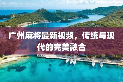 廣州麻將最新視頻，傳統(tǒng)與現(xiàn)代的完美融合