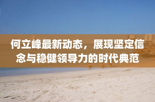 何立峰最新動態(tài)，展現(xiàn)堅定信念與穩(wěn)健領(lǐng)導(dǎo)力的時代典范