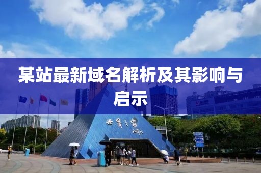 某站最新域名解析及其影響與啟示