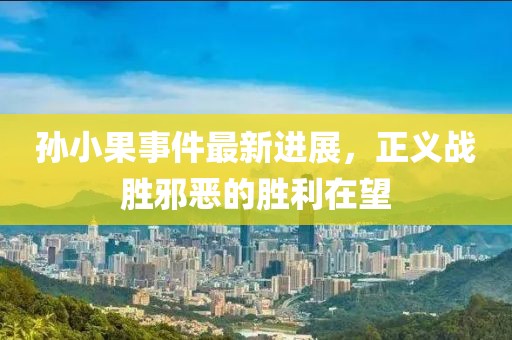 孫小果事件最新進展，正義戰(zhàn)勝邪惡的勝利在望