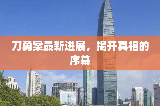 刀勇案最新進展，揭開真相的序幕