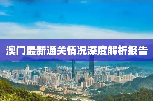 澳門最新通關(guān)情況深度解析報(bào)告