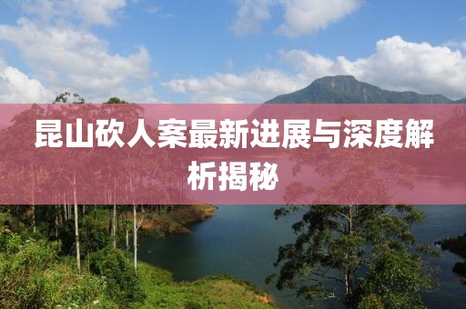 昆山砍人案最新進(jìn)展與深度解析揭秘