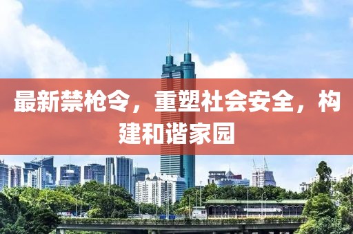 最新禁槍令，重塑社會(huì)安全，構(gòu)建和諧家園