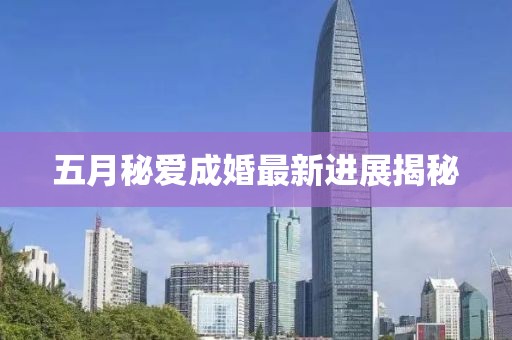 五月秘愛成婚最新進展揭秘