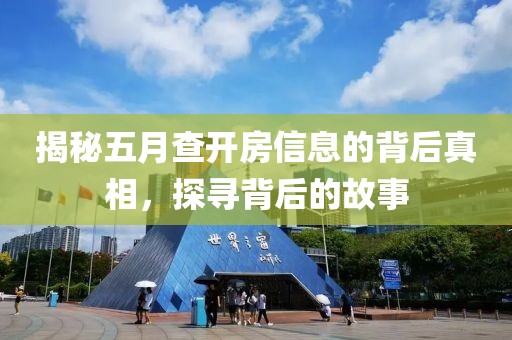 揭秘五月查開房信息的背后真相，探尋背后的故事