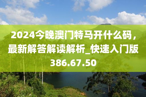 2024今晚澳門(mén)特馬開(kāi)什么碼，最新解答解讀解析_快速入門(mén)版386.67.50