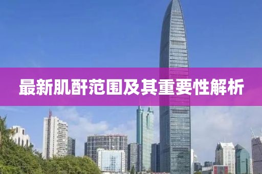 最新肌酐范圍及其重要性解析