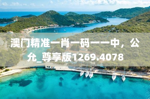 澳門精準一肖一碼一一中，公允_尊享版1269.4078