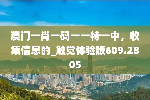 澳門一肖一碼一一特一中，收集信息的_觸覺體驗版609.2805