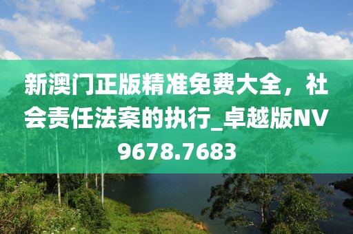 新澳門正版精準(zhǔn)免費(fèi)大全，社會(huì)責(zé)任法案的執(zhí)行_卓越版NV9678.7683