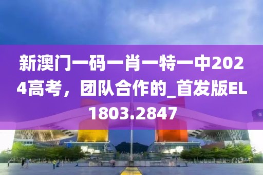 新澳門一碼一肖一特一中2024高考，團(tuán)隊(duì)合作的_首發(fā)版EL1803.2847