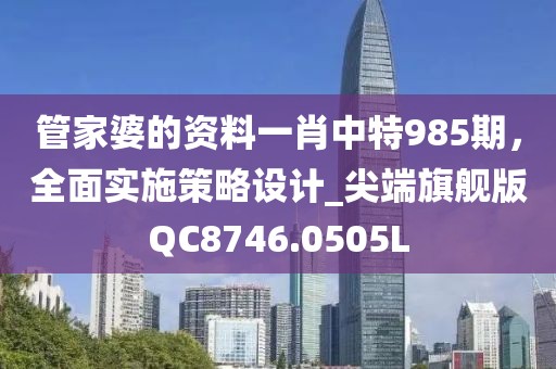 管家婆的資料一肖中特985期，全面實(shí)施策略設(shè)計(jì)_尖端旗艦版QC8746.0505L