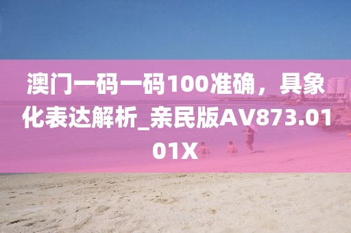 澳門一碼一碼100準確，具象化表達解析_親民版AV873.0101X