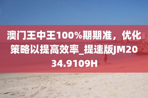 澳門王中王100%期期準(zhǔn)，優(yōu)化策略以提高效率_提速版JM2034.9109H