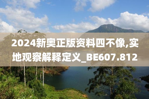 2024新奧正版資料四不像,實地觀察解釋定義_BE607.812